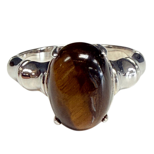 Silver & Tiger's Eye Ring