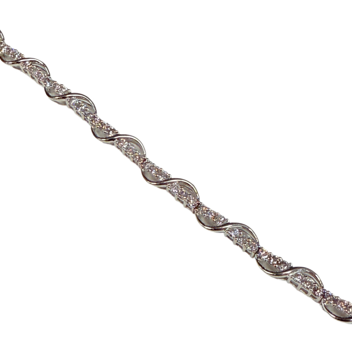 14k White Gold Diamond Tennis Bracelet