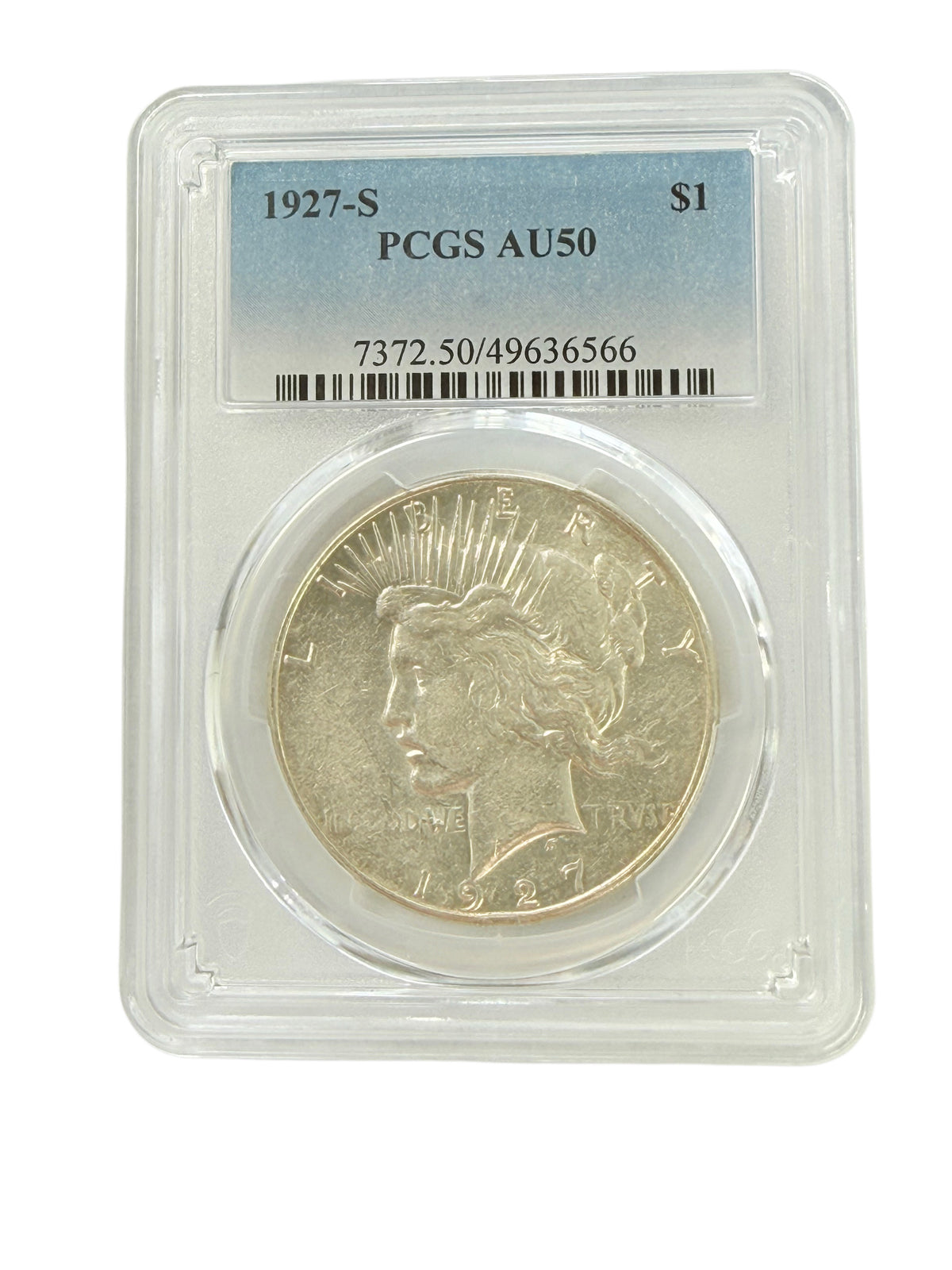 1927-S Peace Silver Dollar PCGS AU50