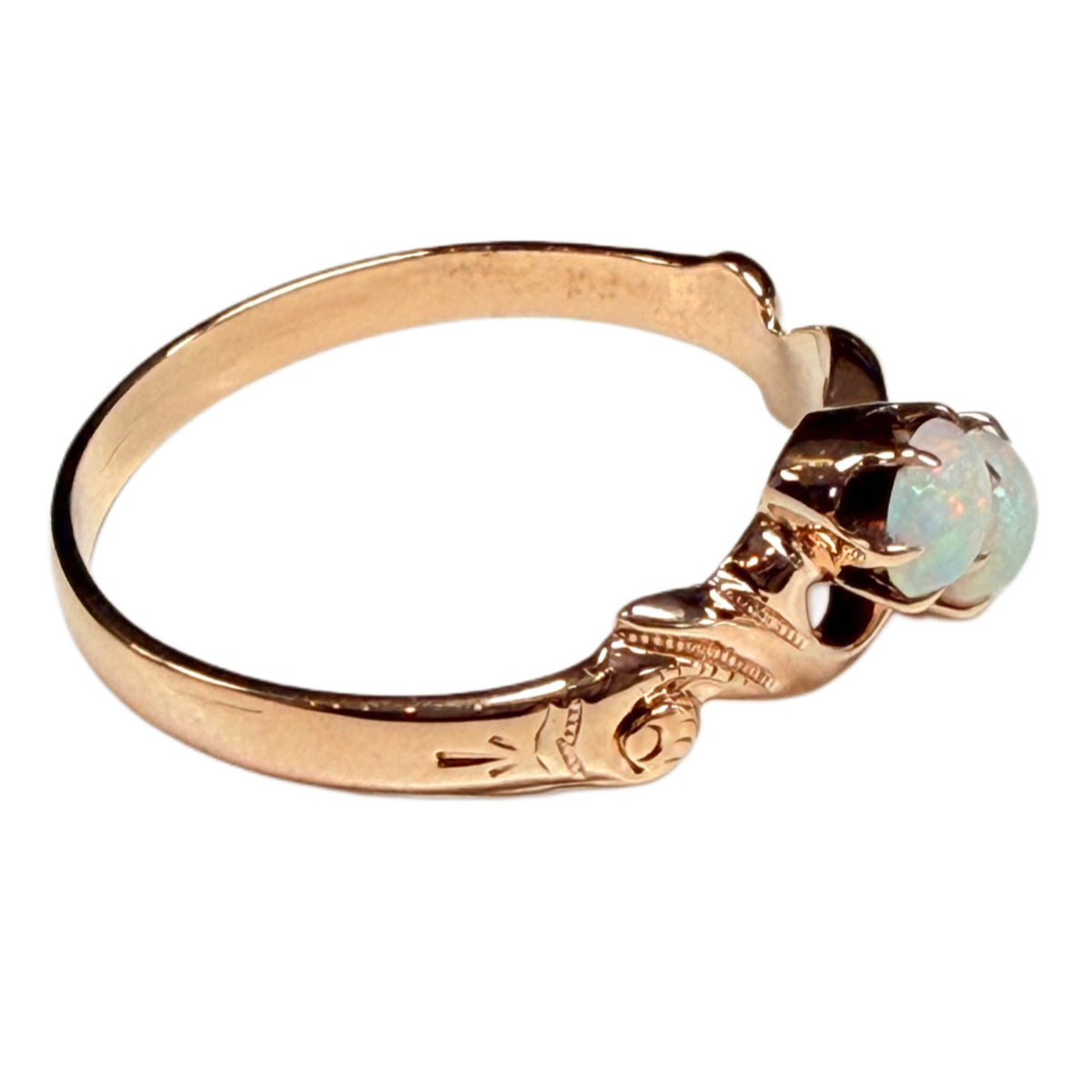 Vintage 10k Rose Gold Opal Ring