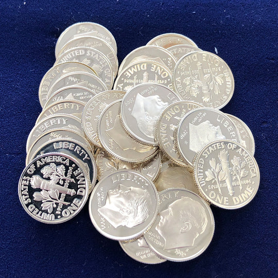 $3 FV Modern 90% Silver Dimes