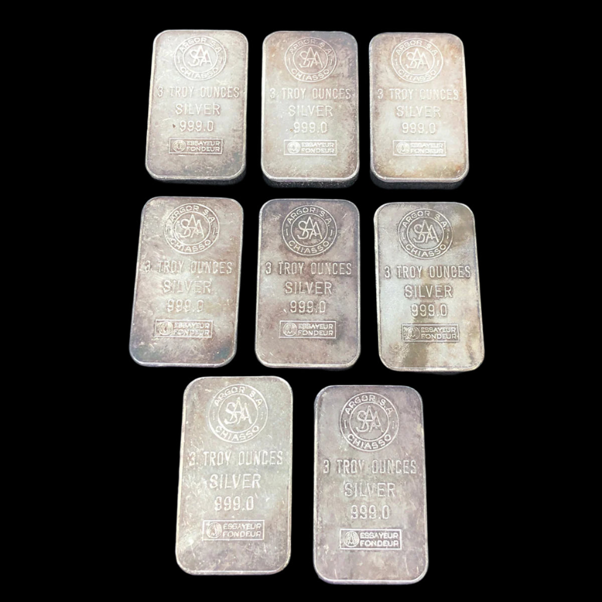 Vintage Argor S.A. 3 oz Silver Bar