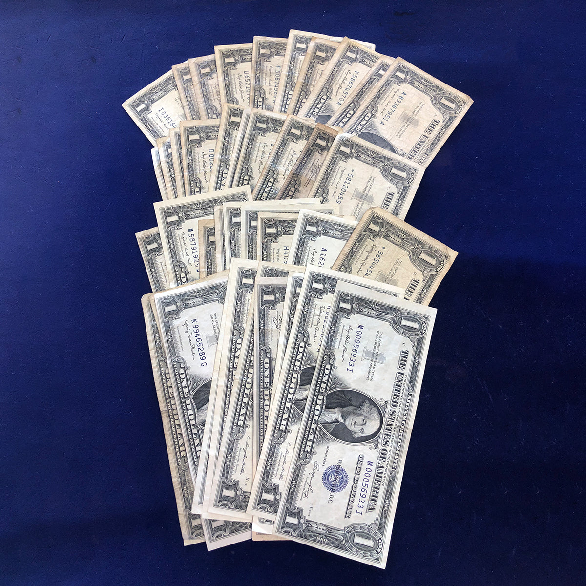 Lot of 40 $1 Silver Certificates (VG-XF)