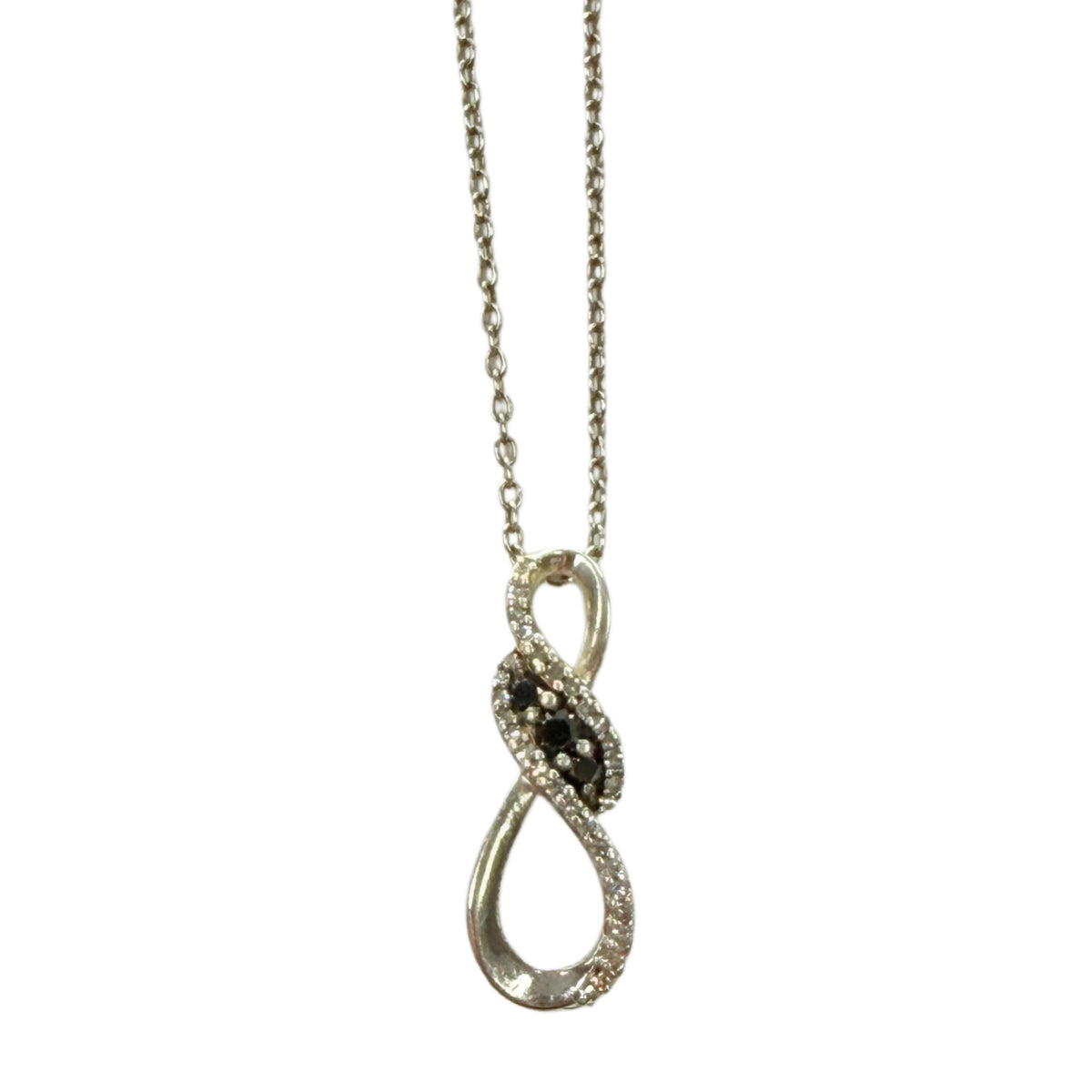 Silver & Diamond Infinity Necklace