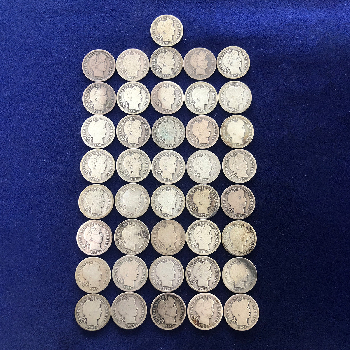 Lot of 41 Good / Better Barber Dimes