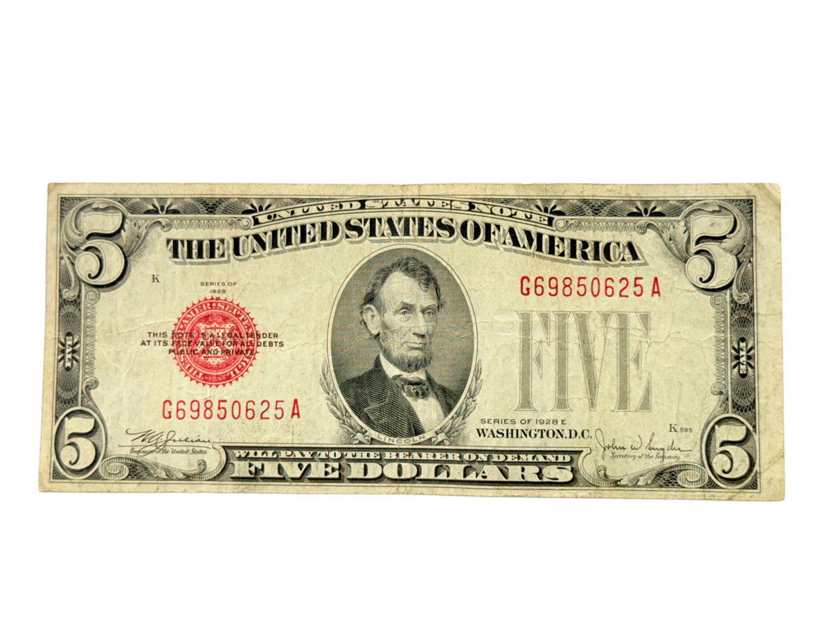 1928-E $5 Legal Tender Note (VG / F)
