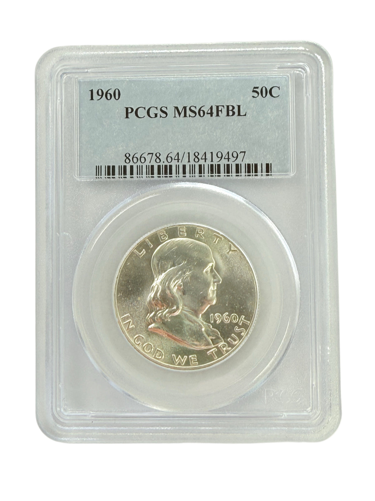 1960 Franklin Half Dollar PCGS MS64 FBL