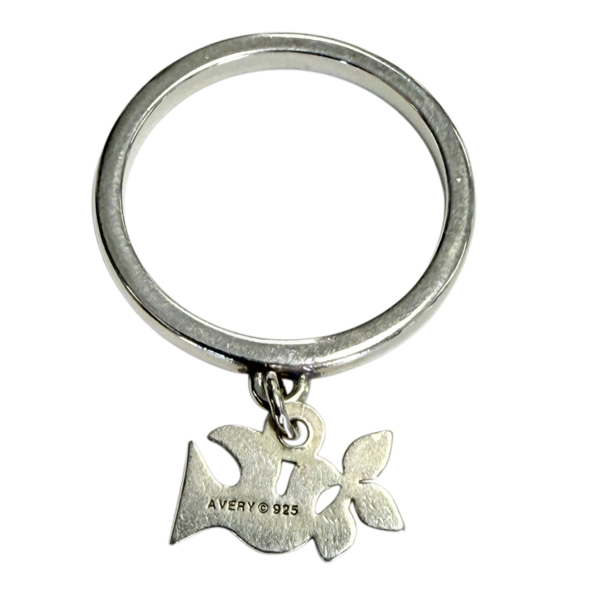 James Avery Sterling Silver La Paloma Dove Charm Dangle Ring