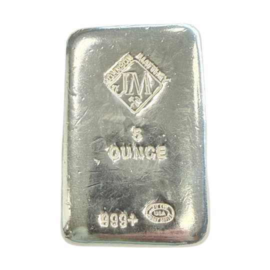 Johnson Matthey 5 oz Silver Bar