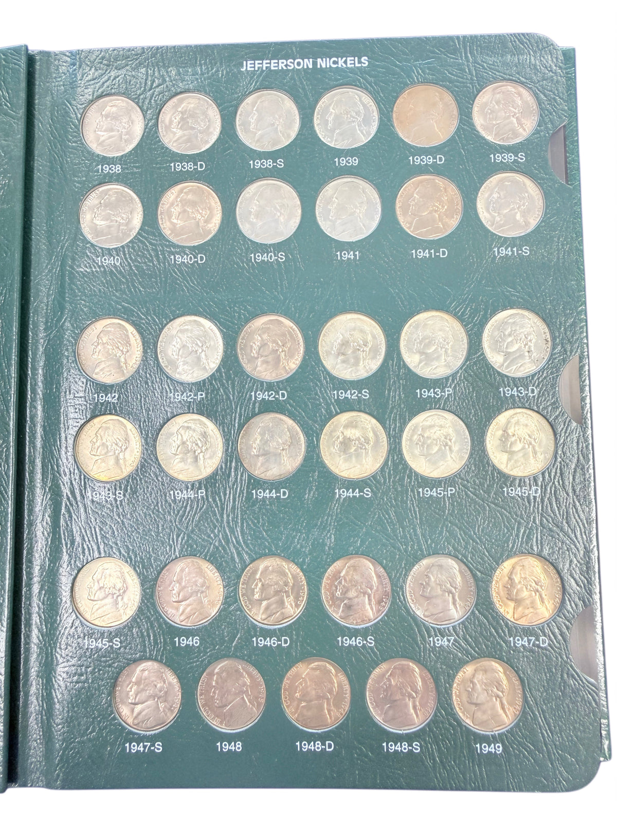 1938-2002 Jefferson Nickel Set
