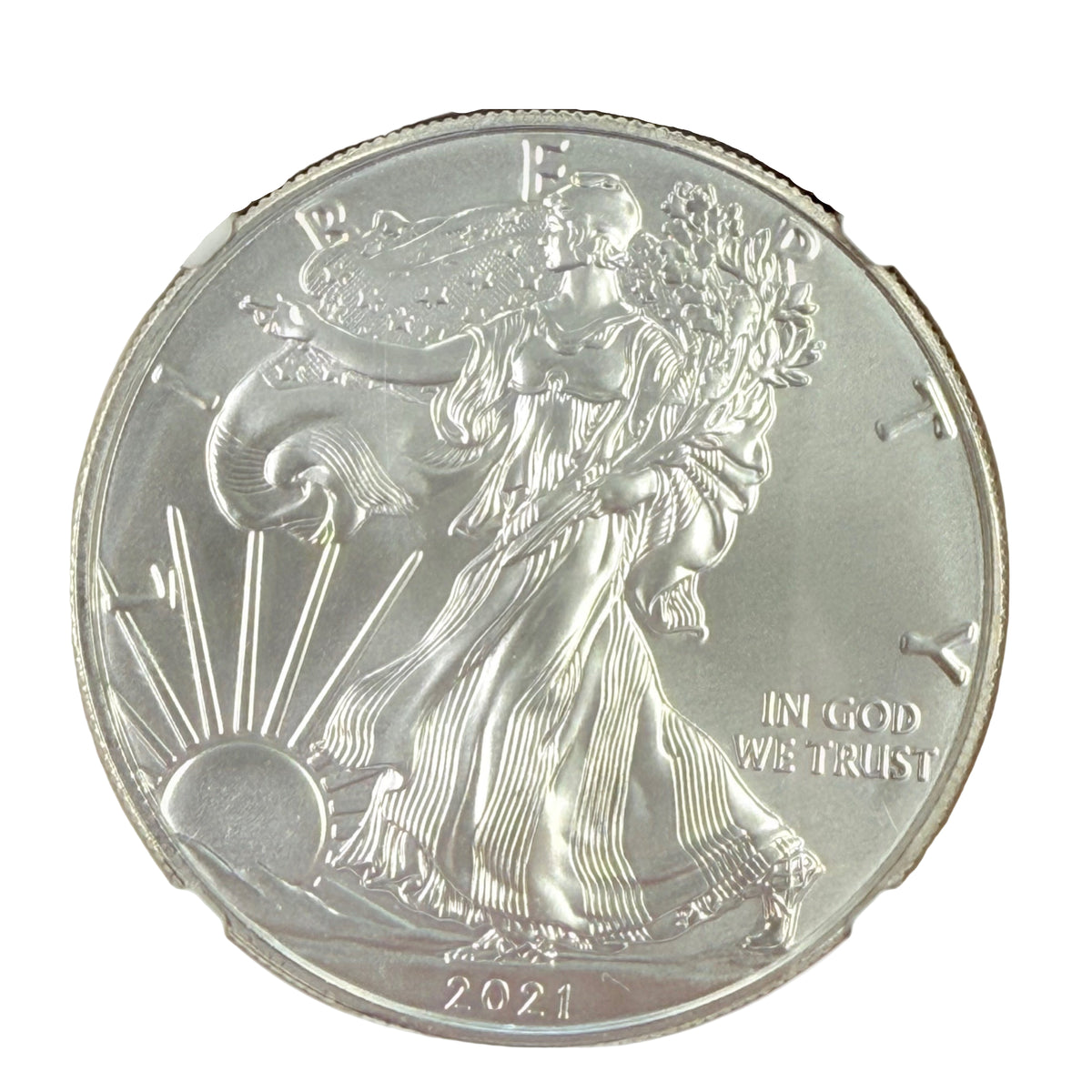 2021-P Heraldic T1 1 oz American Silver Eagle NGC MS69 Emergency Production ER