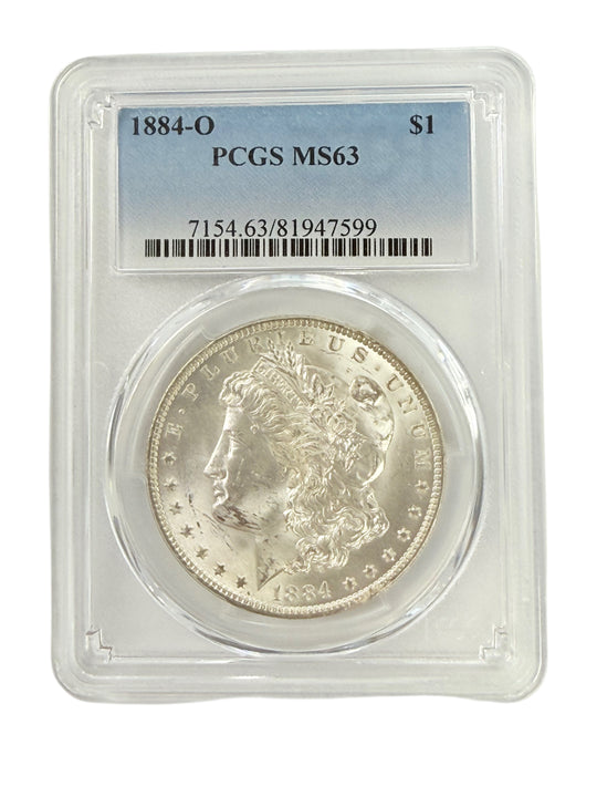 1884-O Morgan Silver Dollar PCGS MS63