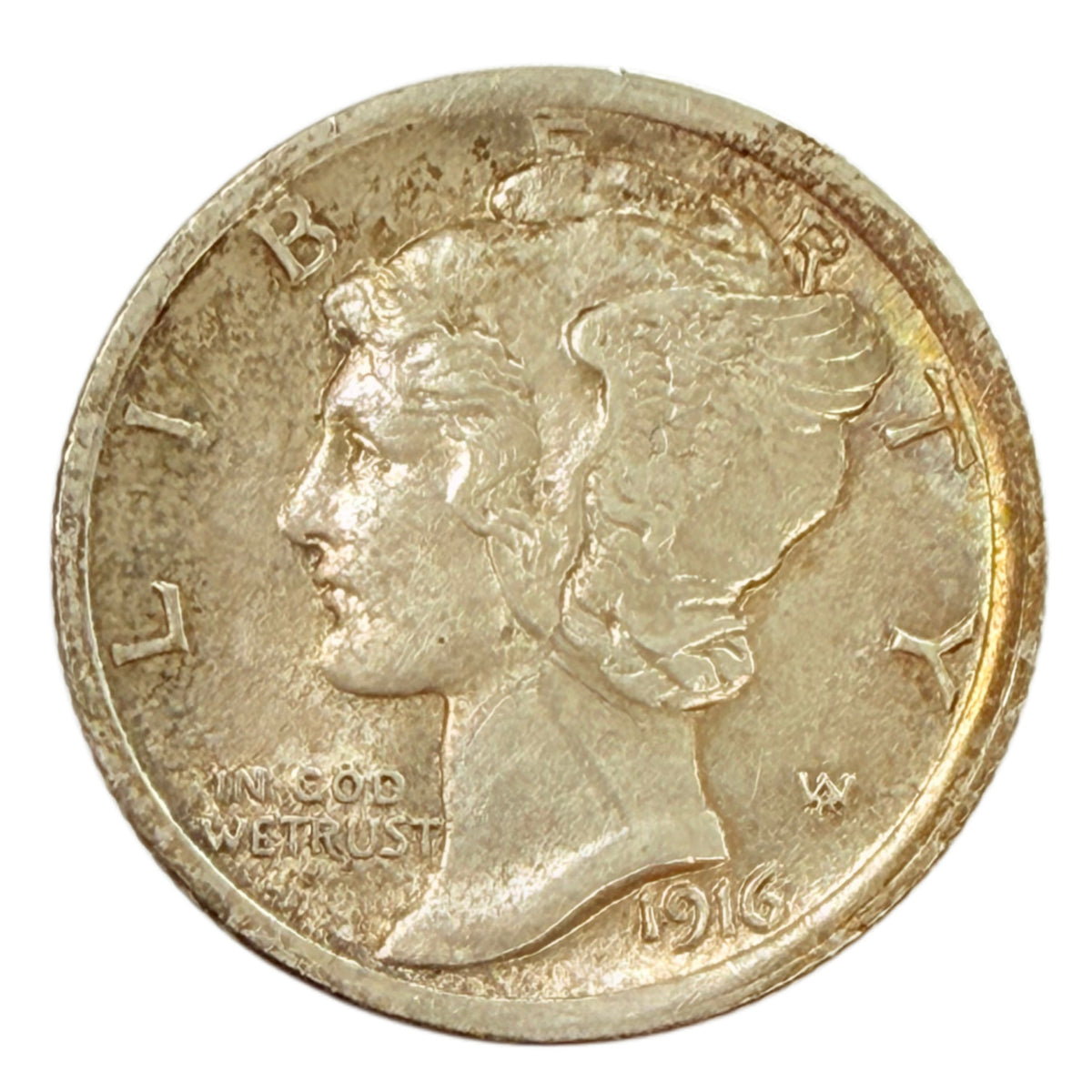 1916 Mercury Head Dime (AU)