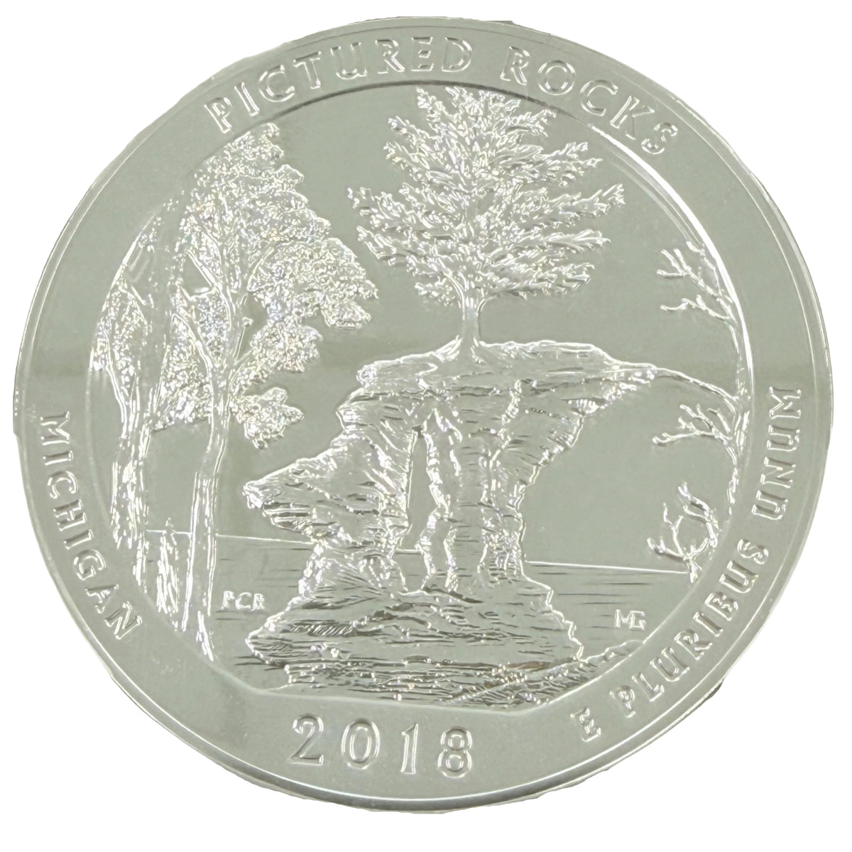 2018 5 oz Silver American The Beautiful Pictured Rocks National Lakeshore NGC MS69 DPL