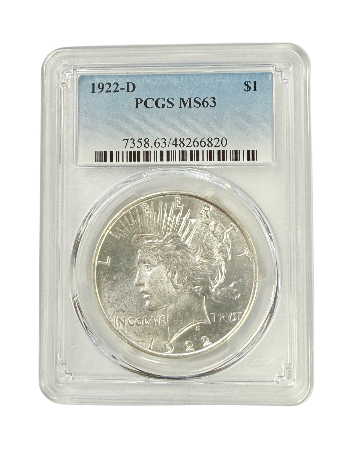1922-D Peace Silver Dollar PCGS MS63