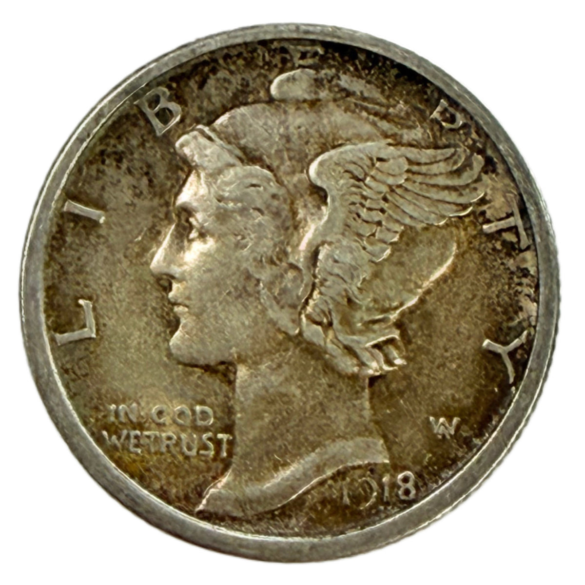 1918-S Mercury Head Dime (XF)