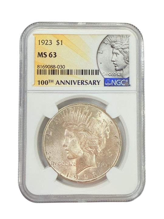 1923 Peace Silver Dollar NGC MS63