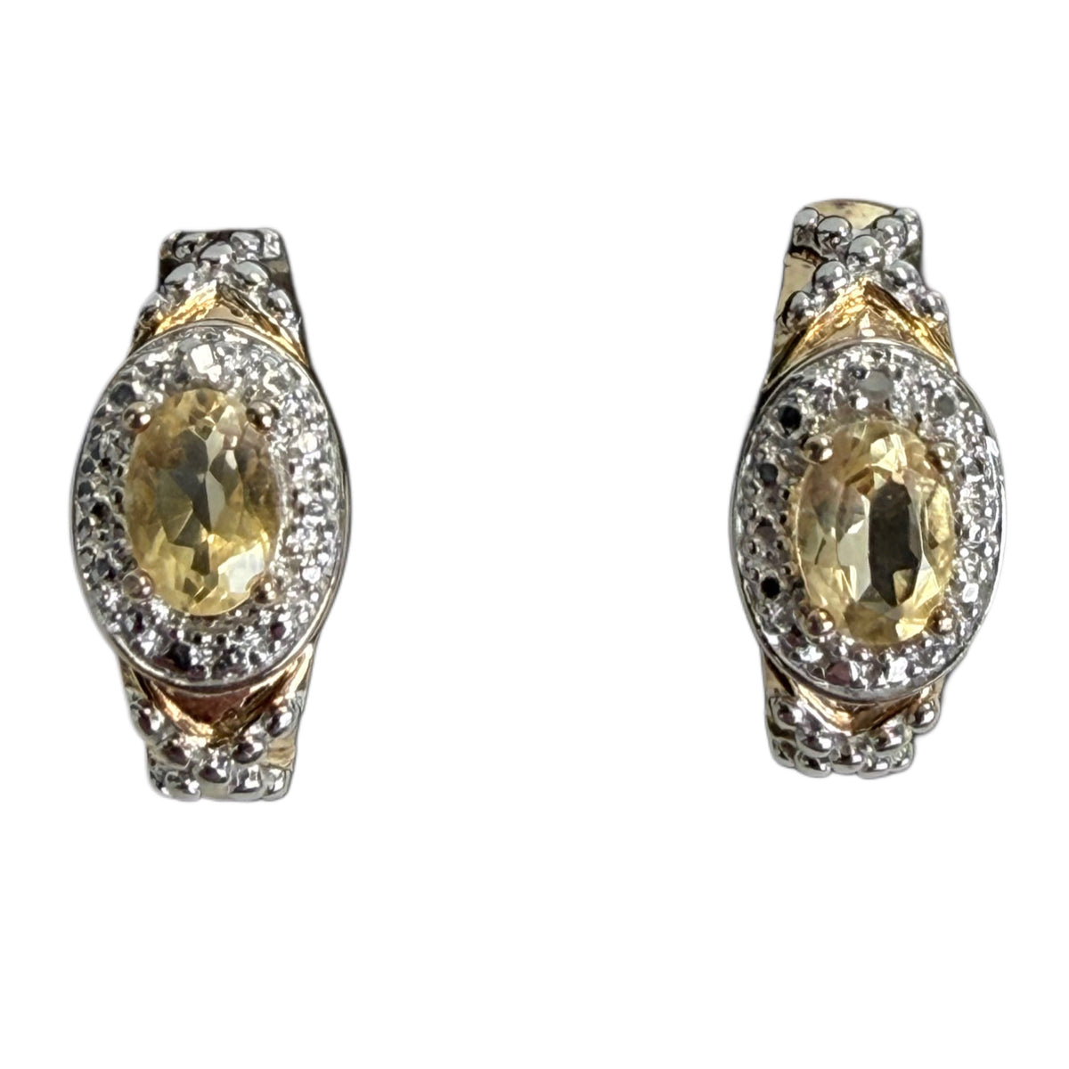 Gold Plated Citrine Earrings