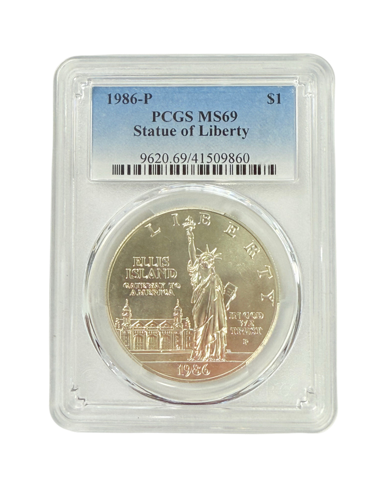 1986-P Statue of Liberty $1 Silver Commemorative PCGS MS69