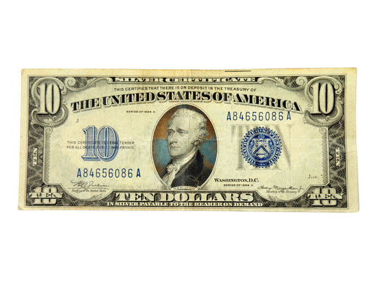 1934-A $10 Silver Certificate (VF)