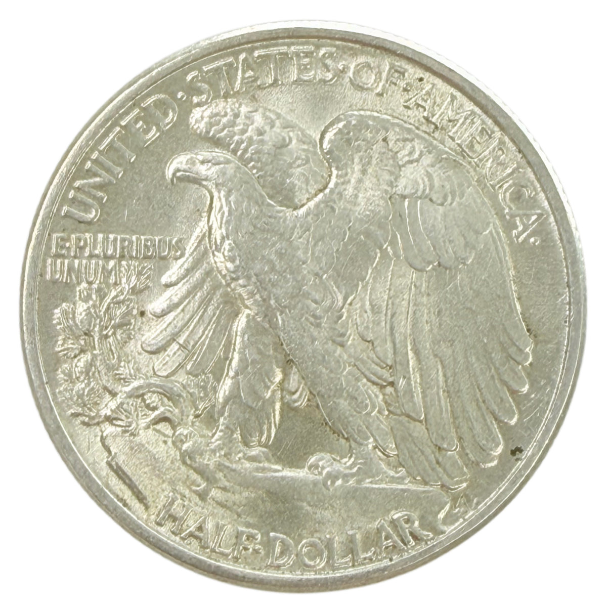 1945 Walking Liberty Half Dollar (Uncirculated Details) (Staple Scratch)