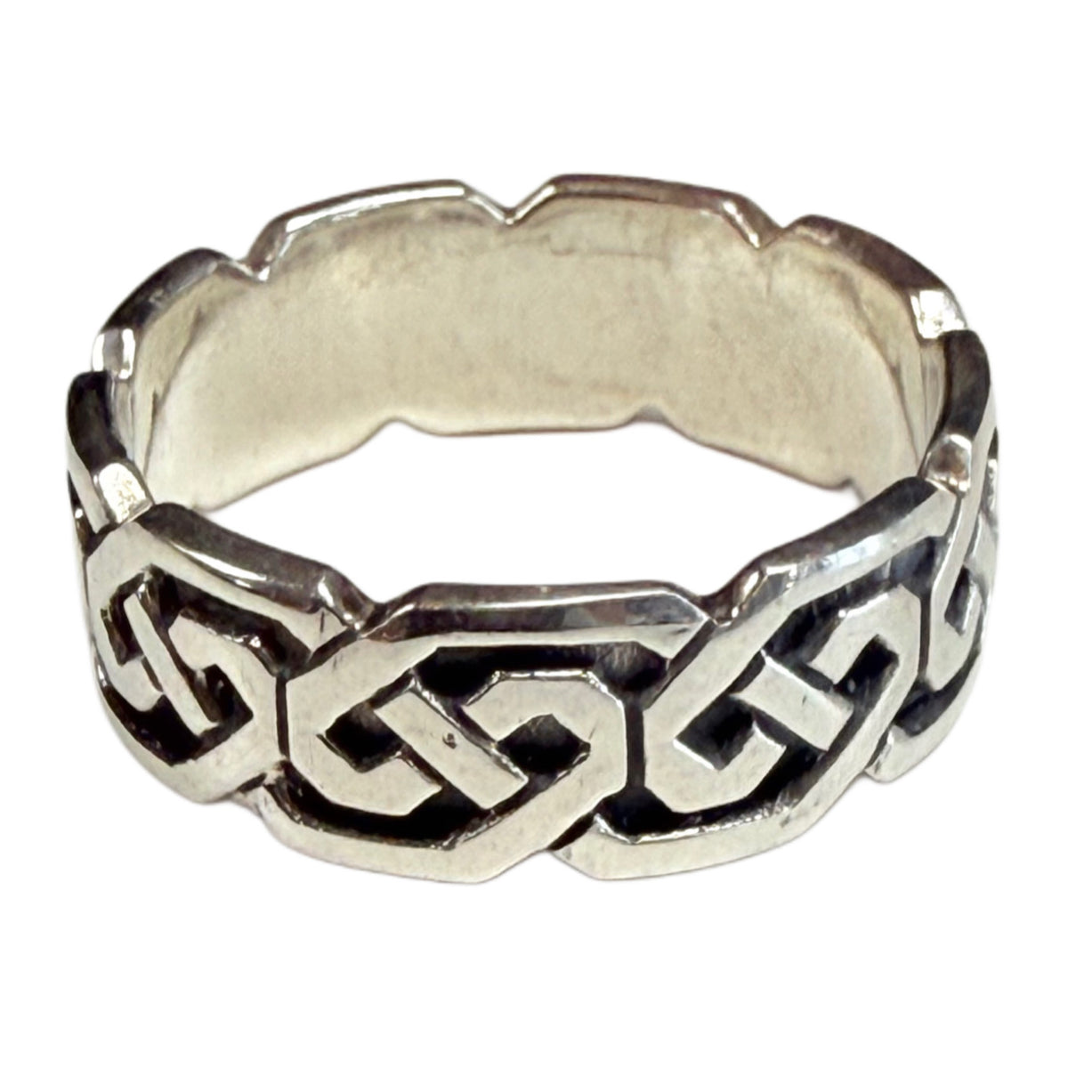 Abstract Silver Ring