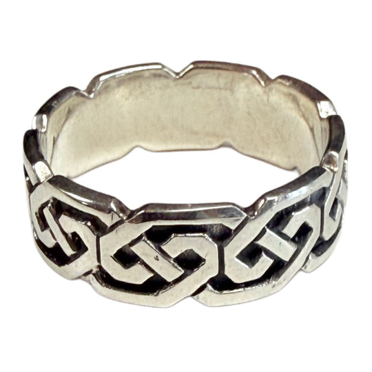 Abstract Silver Ring