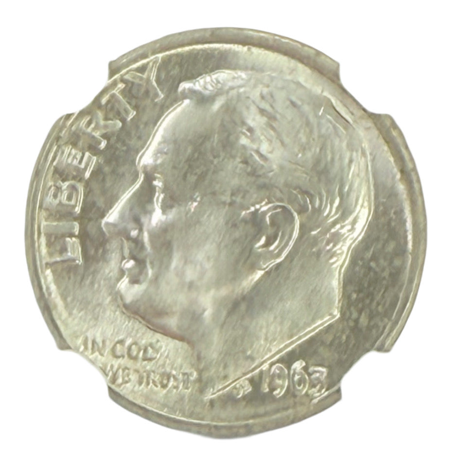 1963-D Roosevelt Dime NGC MS65