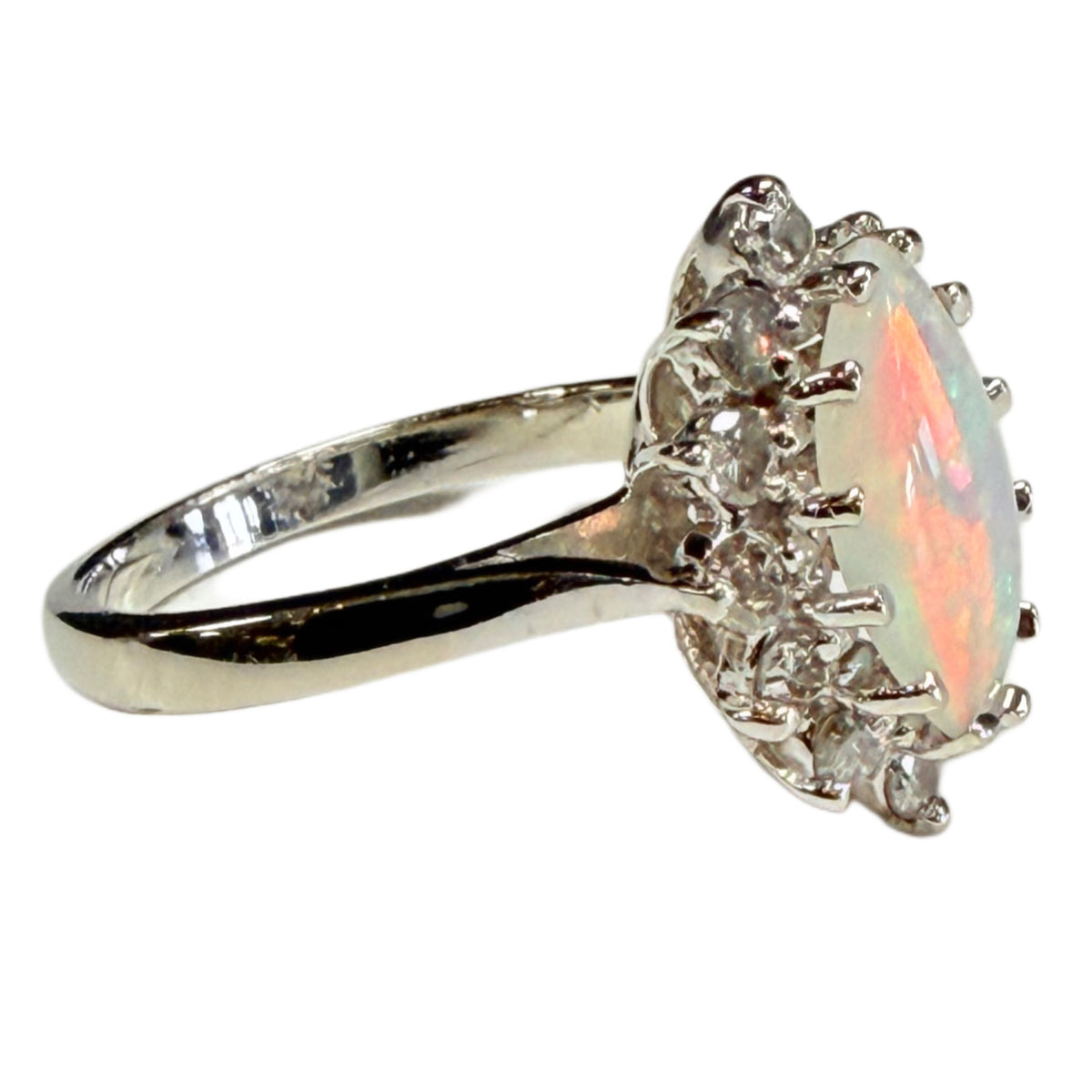 14k Opal & Diamond Ring