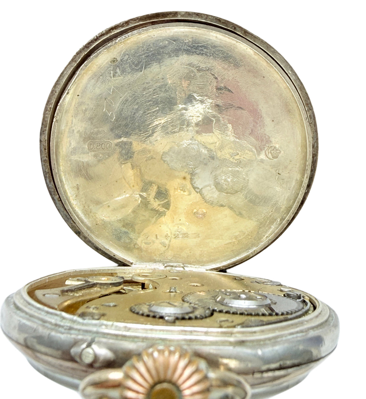 Vintage System Glashutte .800 Silver Pocket Watch (Running)