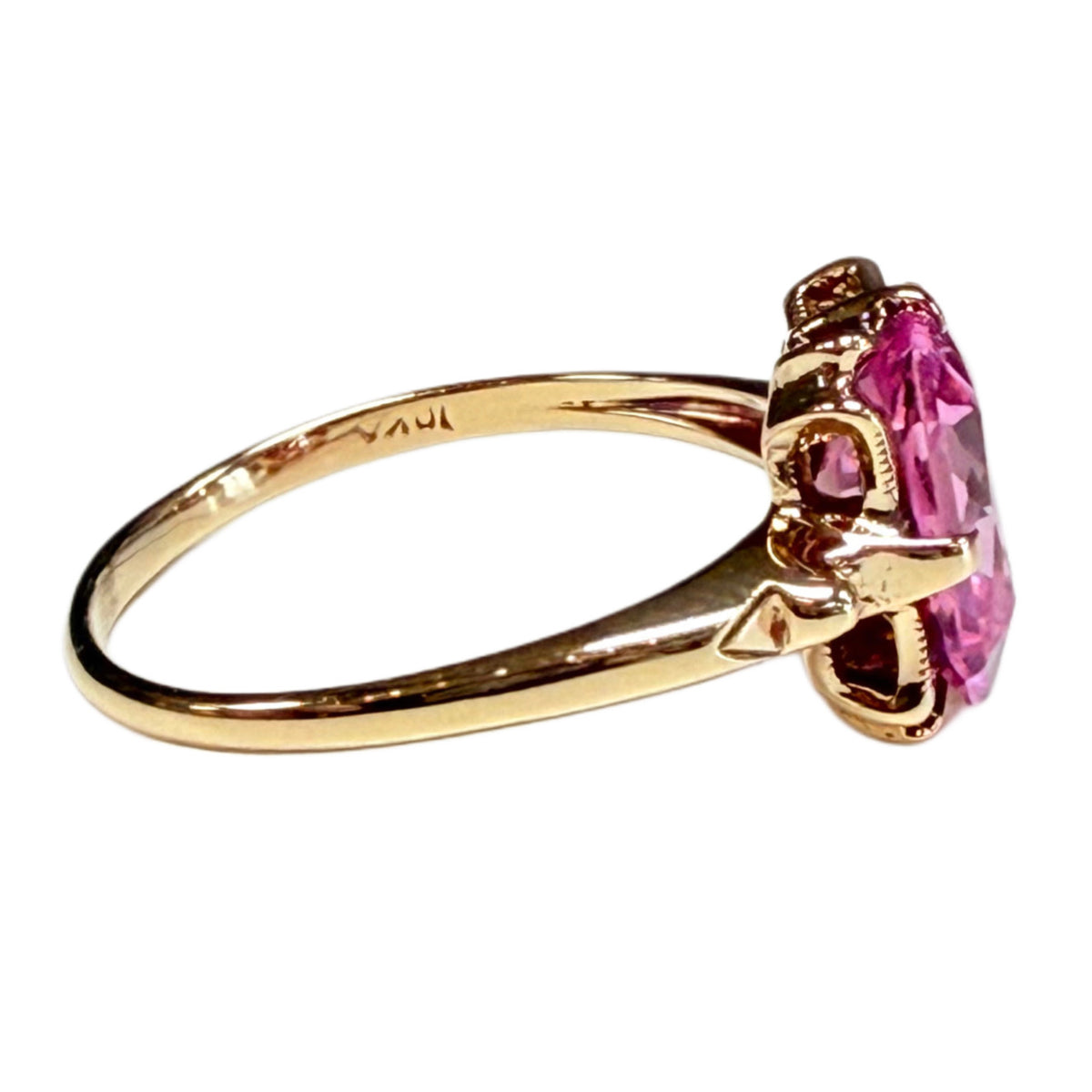 10k Gold & Pink Sapphire Ring