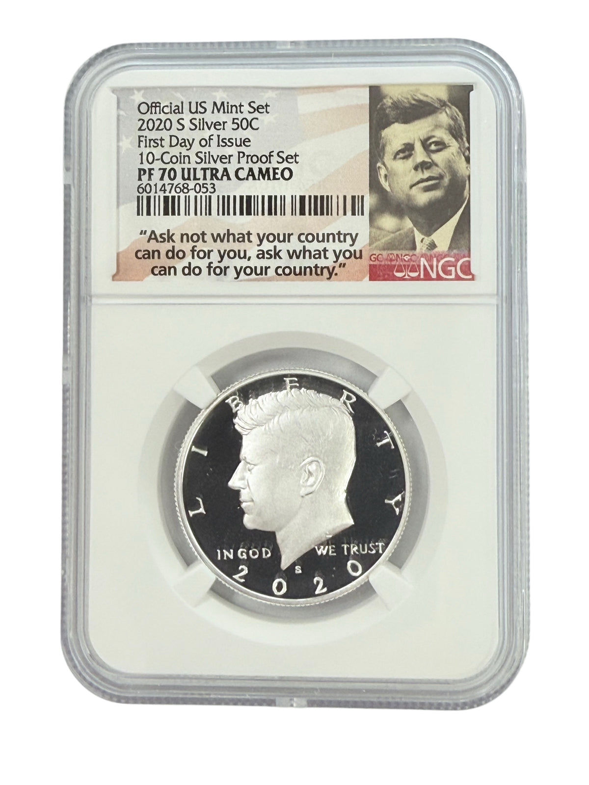 2020-S Kennedy Half Dollar NGC PF70 Ultra Cameo FDoI