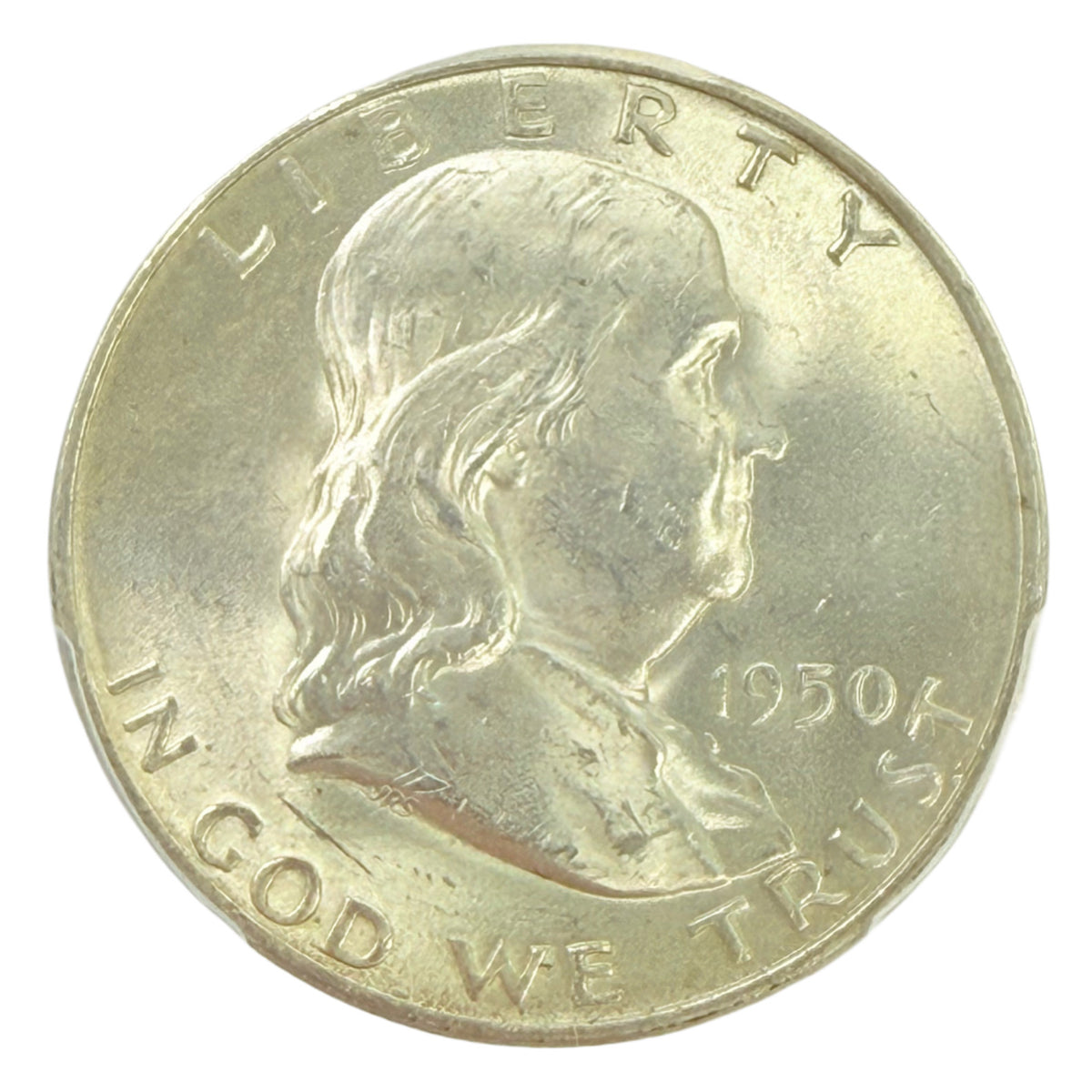 1950-D Franklin Half Dollar PCGS MS64 FBL