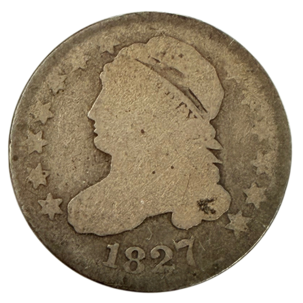 1827 Capped Bust Silver Dime (AG)