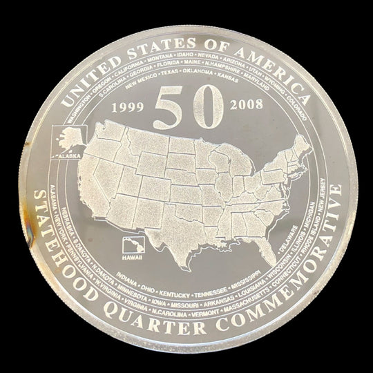 2008 4 oz Statehood Quarter Commemorative Round