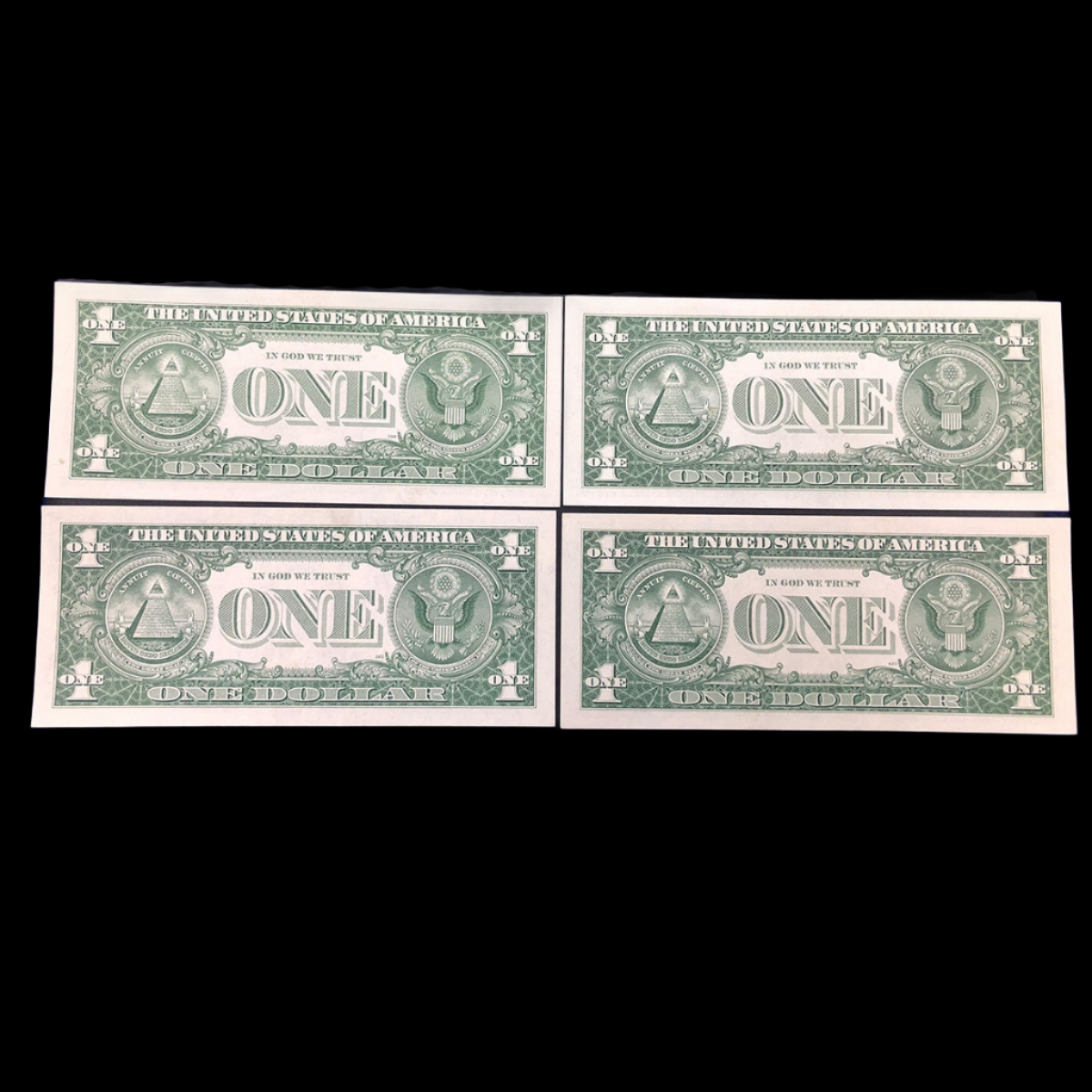 Lot of 4 $1 Silver Certificates (CU)