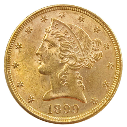 1899 $5 Liberty Gold Half Eagle (BU)