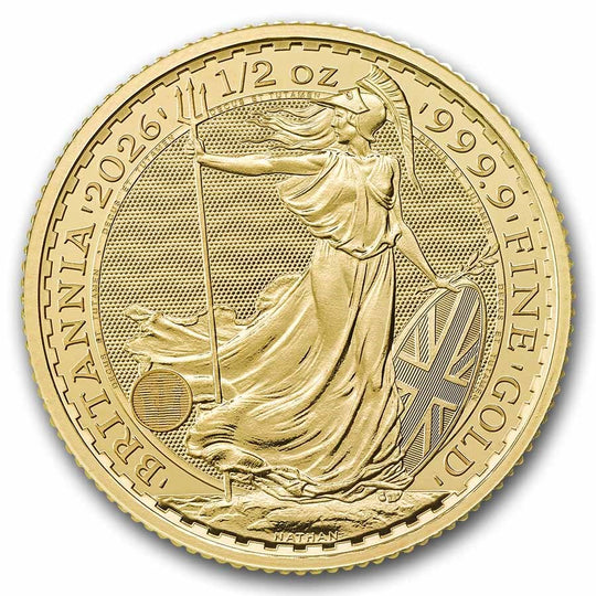 2026 British 1/2 oz Gold Britannia (BU)