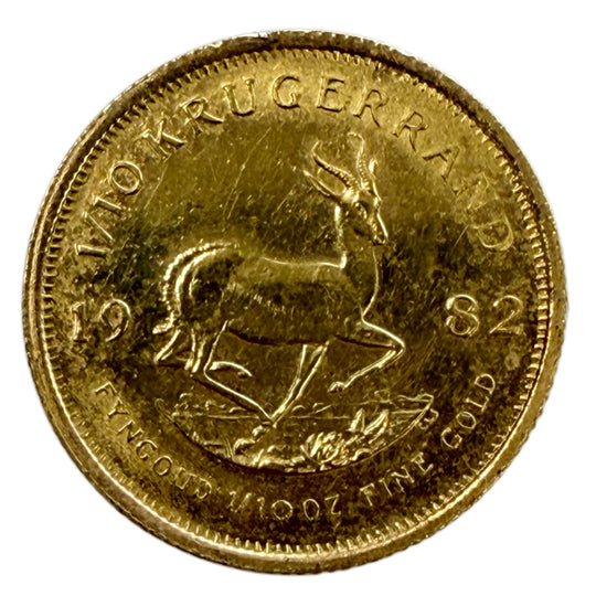 1982 South African 1/10 oz Gold Krugerand (Ex Jewelry)