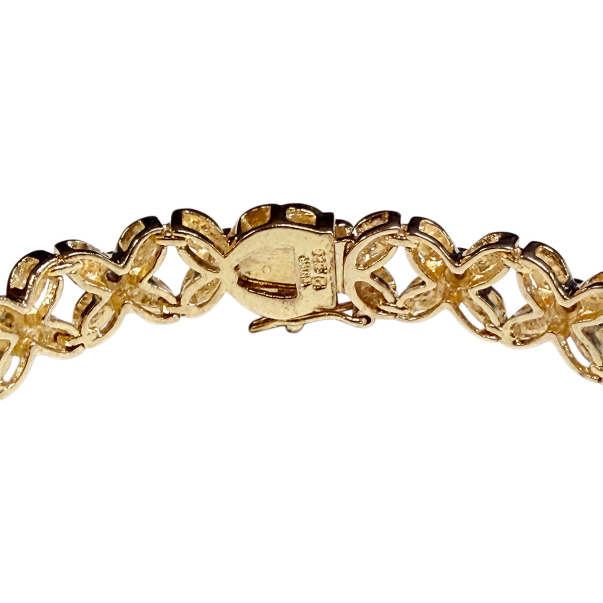 Gold Plated Silver Diamond Bracelet