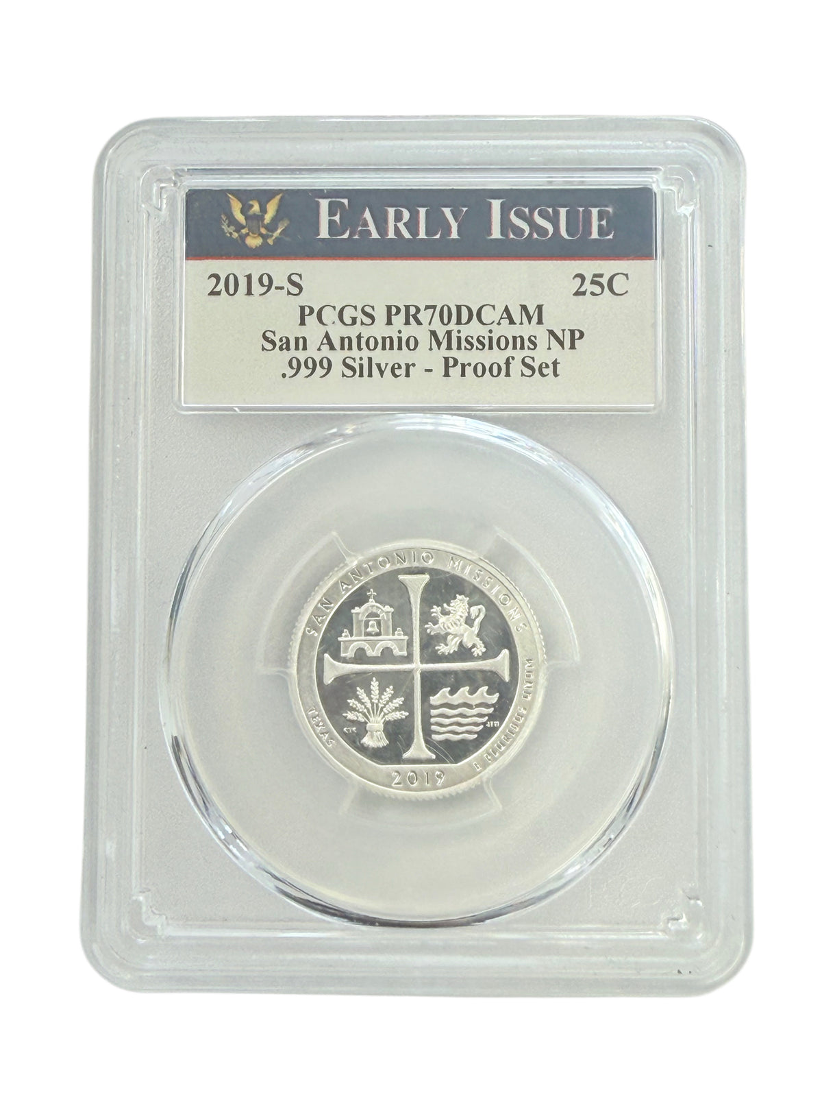 2019-S San Antonio Missions Quarter PCGS PR70 Deep Cameo