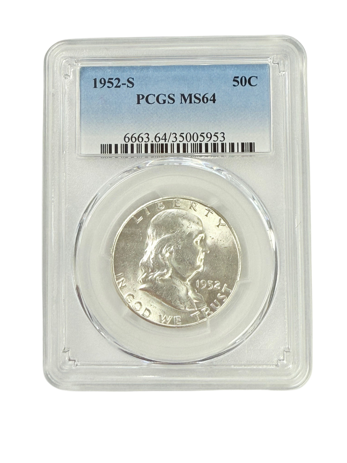1952-S Franklin Half Dollar PCGS MS64