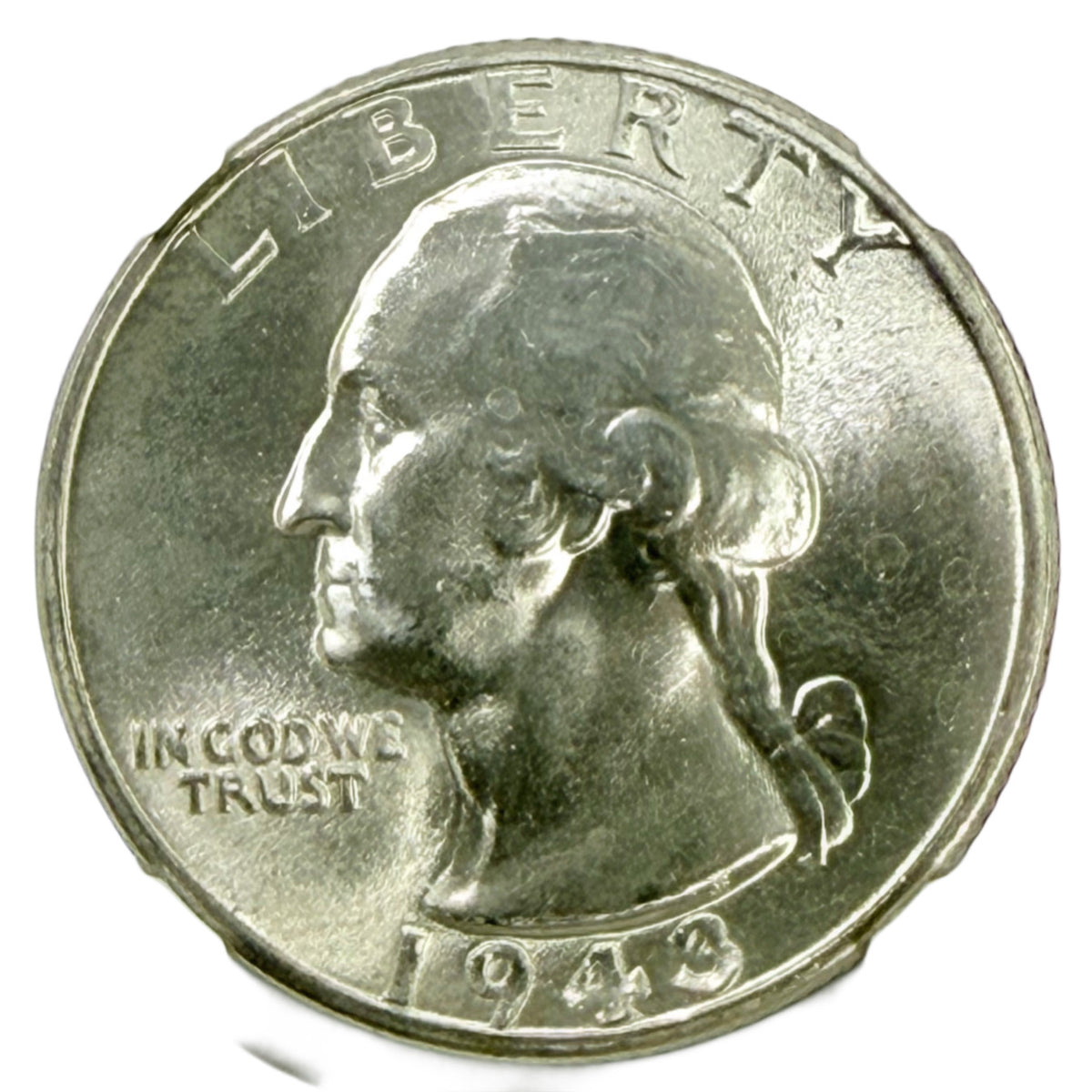 1943 Washington Quarter NGC MS65