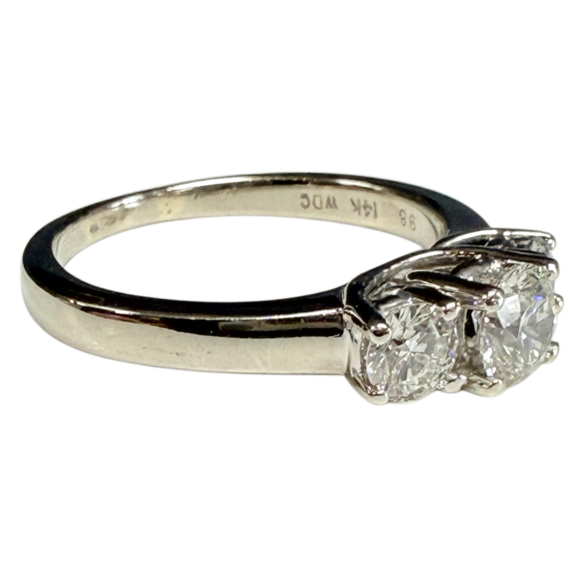 14k White Gold Lovestory Diamond Ring