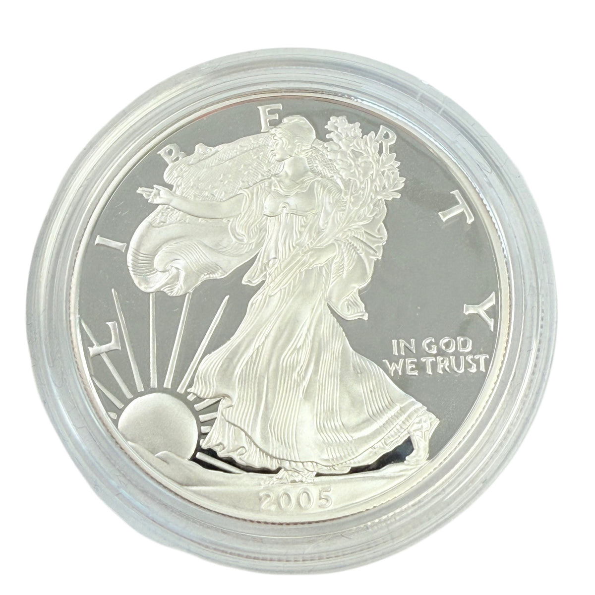 2005-W Proof American Silver Eagle (With Box & CoA)