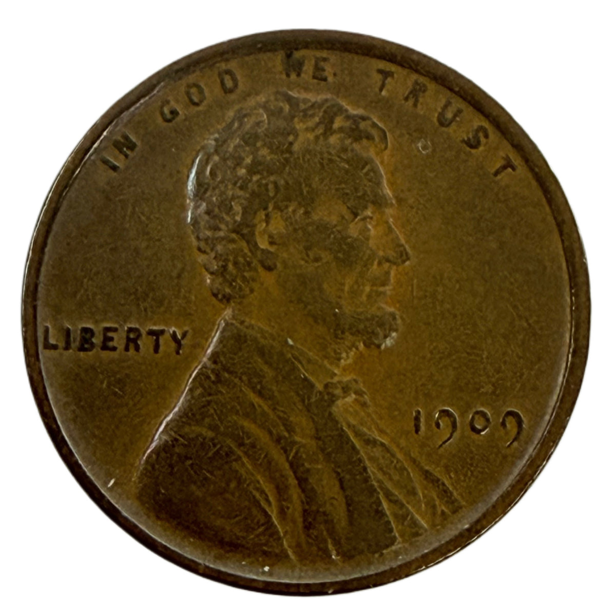 1909 Lincoln Cent V.D.B. (XF)