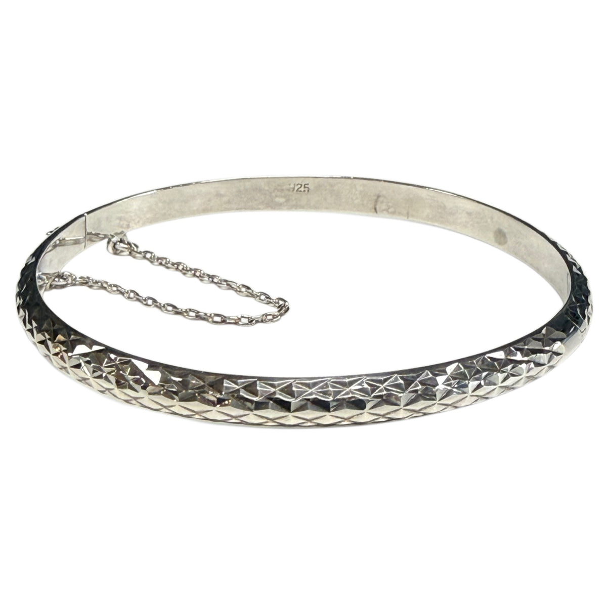 Textured Silver Bangle
