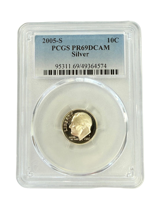 2005-S Silver Roosevelt Dime PCGS PR69 DCAM