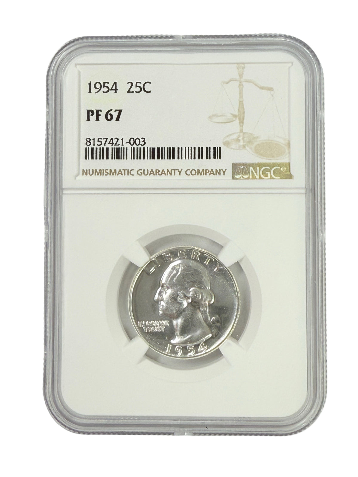 1954 Washington Quarter NGC PF67