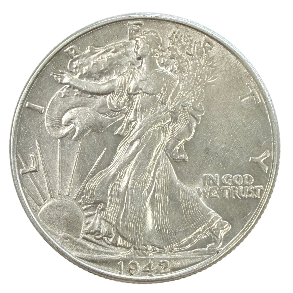 1942 Walking Liberty Half Dollar (AU Details)